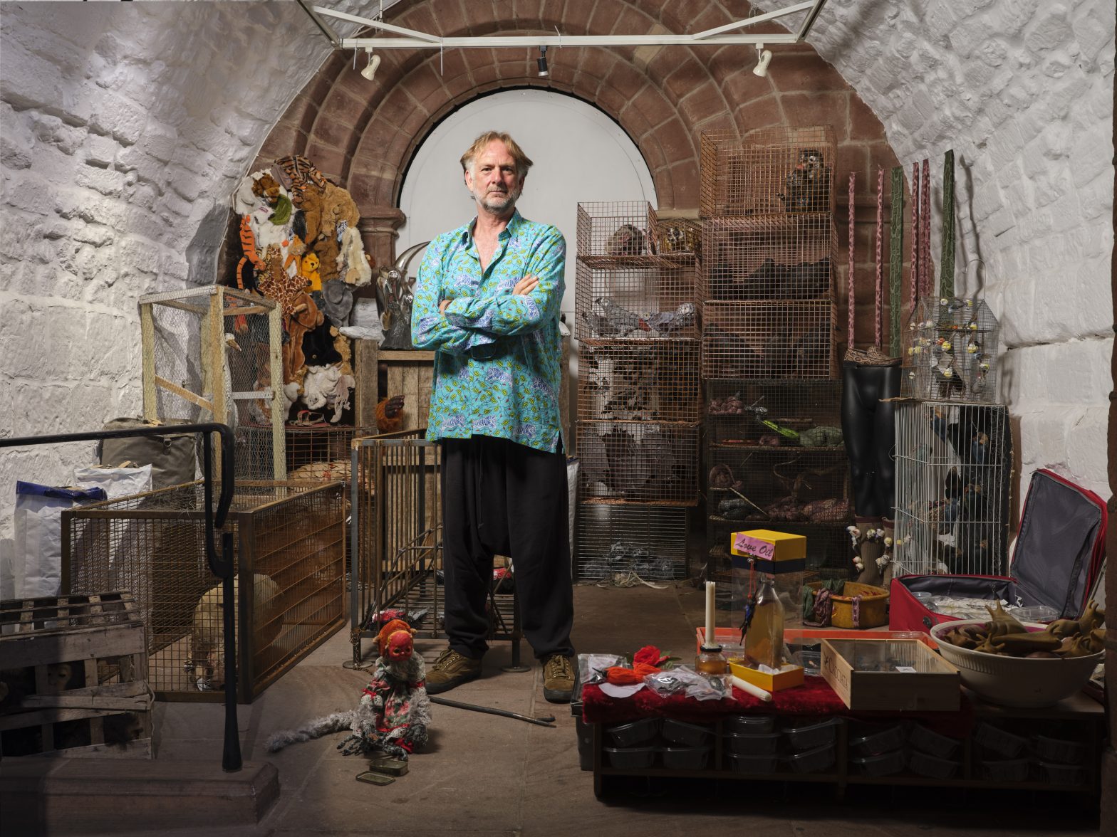 The complete Darkest Journey of a Living Soul exhibition at Chester Cathedral created by Jacha Potgieter